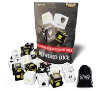 Fadestone Forge MTG Keyword Dice - Set of 24 Premium Dice with Velvet Drawstring Storage Pouch, Designed for Magic: The Gathering