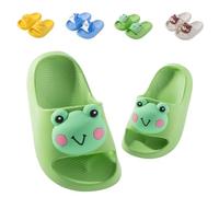 Fadezar Kids Sliders Toddler Summer Slippers for Boys Girls Beach Flip Flops Anti-slip Pool Shower Slide Sandals for Children Green 762 Little Kid UK 10/10.5 (Label Size 190mm)