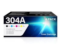 FADFAWN 304A Toner Cartridges 4 Pack Replacement for HP 304A CC530A to Use with Color MFP CM2320n CM2320fxi CM2320nf CP2025 CP2025n CP2025dn CP2025x Printer