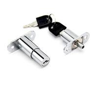 FADGOODHome Sliding Door Closet Showcase Furniture Cylinder Head Plunger Lock Fixing Clasp with Keys Hardware,32mm