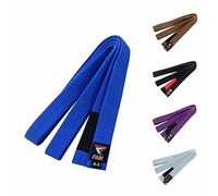 Fadi Sports Brazilian Jiu Jitsu Belt - Poly-Cotton BJJ Belt for Men & Women Durable with Ranking Stripe Sleeve for Gi Training & Competition (Blue, A3)