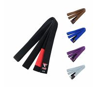 Fadi Sports Brazilian Jiu Jitsu Belt - Poly-Cotton BJJ Belt for Men & Women Durable with Ranking Stripe Sleeve for Gi Training & Competition (Black, A5)