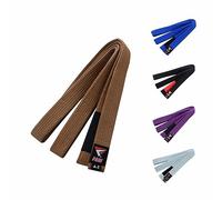 Fadi Sports Brazilian Jiu Jitsu Belt - Poly-Cotton BJJ Belt for Men & Women Durable with Ranking Stripe Sleeve for Gi Training & Competition (Brown, A3)