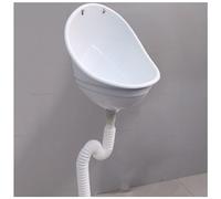 Fadiadem Outdoor Toilet Temporary Urinal Water Saving Urinal, Wall-Mounted Urine Diverter Waterless Urinal with Hose, Men Plastic Urinal for Garage, Mobile Toilet Portable Urinal Trough