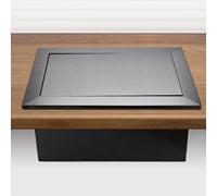 Fadiadem Trash Grommet Swing Trash Can Lid, 304 Stainless Steel Built-in Countertop Trash Bin Lid Balance Flap Cover, Recessed Garbage Cover Door Waste Chute Lid, for Restaurants/Kitchen/Bathroom