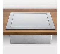 Fadiadem Trash Grommet Swing Trash Can Lid, 304 Stainless Steel Built-in Countertop Trash Bin Lid Balance Flap Cover, Recessed Garbage Cover Door Waste Chute Lid, for Restaurants/Kitchen/Bathroom