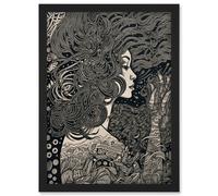 Fading Away Concept Art Modern Boho Illustration Artwork Framed Wall Art Print A4 Artery8 Black One Size