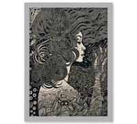 Fading Away Concept Art Modern Boho Illustration Artwork Framed Wall Art Print A4 Artery8 Light Grey One Size