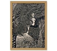 Fading Away Concept Art Modern Boho Illustration Artwork Framed Wall Art Print A4 Artery8 Light Oak One Size