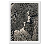 Fading Away Concept Art Modern Boho Illustration Artwork Framed Wall Art Print A4 Artery8 White One Size