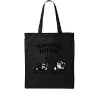 Fading Life and Passing Time Natural Cotton Tote Bag Black