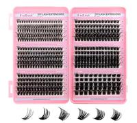 FADLASH 470Pcs Individual Lash Cluster 40-60-80-100-150-200D Wispy-lash C Curl DIY Lash-Extension Fluffy Russian Natural Lashes Kit Cat-Eye Eyelashes 10-18mm MIX Length