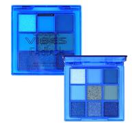 FADLASH Blue Crush 9 Colors Eyeshadow Palette, Sapphire Eye-shadow, Matte & Glitter & Shimmer Highly Pigmented Eye Shadows, Bright, Long Lasting Eyes Makeup for Christmas & Music Festivals (Blue)