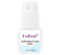 FADLASH Clear Lash Extension Glue - 0.5-1s Fast Dry, Extra Strong Hold (7-8 Weeks), Low Fume Transparent Adhesive for Individual & Cluster Lashes (5ml / 0.17 fl oz with Tool Kit)