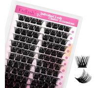 Fadlash DIY Cluster Eyelash Extensions Individual Eyelashes 96pcs 0.07 D Curl 15-20mm Long Fluffy Natural Wispy Cluster Lashes for Self Use (F2-0.07D-Mix15-20)