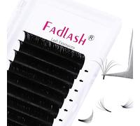 Fadlash Easy Fan D Curl 0.05 13mm Single Russian Lashes Natural Look Self Fanning Automatic Blooming Eyelashes Extensions(0.05-D-13)