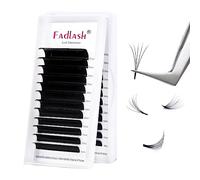 FADLASH Easy Fan Lashes CC Curl 0.03 9-17mm Mixed Length Russian Lashes Natural Look Self Fanning Eye Lashes Automatic Blooming Russian Eyelashes Extensions(0.03-CC-917)