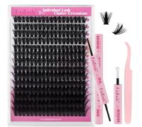 FADLASH Fluffy Manga Lash Clusters 60D D-Curl 0.07 8-16mm Cluster LashKit