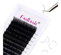 Fadlash Individual Classic Eyelash Extension 0.07mm L Curl 8-14mm Mixed Tray 1:1 Matte Black Professional Classic Individual Lashes