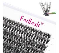 FADLASH Individual Cluster Eyelashes Extension 40 Root 0.07mm D Curl 10mm Single Length Eyelashes Individual Cluster Lashes Self-Application DIY Lashes Extensions