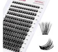 FADLASH Individual Cluster Lashes Extensions 168Pcs 40D 0.07 D Curl 8-16mm Mixed Trays Individual Eyelashes DIY Multiple Shapes Eyelash Extensions Customize Your Look at Home for Beginners