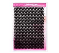 FADLASH Individual Cluster Lashes Extensions 40D 0.07 D Curl 16mm Extensions 200Pcs Individual Cluster Lashes DIY Eyelash Extensions at Home