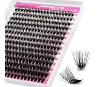 Fadlash Lash Clusters 240pcs 3D Effect 0.07 D Curl 12-18MM 40D DIY Individual Eyelash Extenisons Fluffy Cluster Eyelashes False Lashes DIY at Home