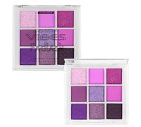 FADLASH Violet 9 Colors Eyeshadow Palette, Purple Eye-shadow, Matte & Glitter & Shimmer Highly Pigmented Eye Shadows, Bright, Long Lasting Eyes Makeup for Christmas & Music Festivals (Violet)