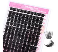 Fadlash Wispy Cluster Lashes DIY Individual Lashes 0.07 D Curl 12-18mm 200D Lash Extension Reusable Soft Fluffy Eyelash Extensions