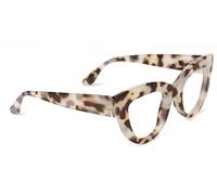 Fads & Fashions Cat Eye Bold Funky Thick Framed Reading Glasses Woman's in 4 Colours Spring Hinges Scratch Resistant Lenses DX98 (Beige Leopard, +1.5)