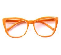 Fads & Fashions Cat Eye Funky Retro Reading Glasses Women with Spring Hinges DX88 (Apricot, 3.0, x)