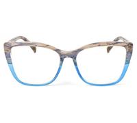 Fads & Fashions Cat Eye Funky Retro Reading Glasses Women with Spring Hinges DX88 (Blue & Grey, 1.0, x)