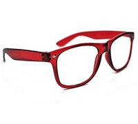 Fads & Fashions Classic Retro Oversized Style Mens Womans Geek Nerd Reading Glasses +0.5 up to +4.0 TN49 (Red, 3.00, multiplier_x)