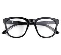 Fads & Fashions Oversized Retro Reading Glasses with Spring Hinges, Geek Nerd Style, Extra Large DX93 (Matt Black, 3.0, x)
