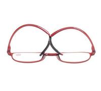 Fads & Fashions RG44/8 Unique Super-lite TR90 Bendy Flexy Material Reading Glasses +1.5+2.0+2.5 (Magnification +2.00, Red)