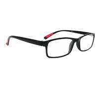 Fads & Fashions RG9/7 Ultra-Lite Bendable TR90 Material Reading Glasses +1.0+1.5 +2.0 +2.5 Can Pick n Mix in 4 Colour Designs (Black with Red Tip, 2.0)