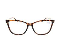 Fads & Fashions Stylish Cat Eye Reading Glasses Retro 1950/60s Metal Hinges DX63 (Tortoise, +3.0)