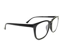 Fads & Fashions Stylish Oversized Reading Glasses Retro 1950/60s with Metal Hinges DX60 (Black, 4.0, multiplier_x)