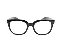 Fads & Fashions Stylish Retro Geek/Nerd Oversized Reading Glasses with Metal Hinges - Model TN14 (Shiny Black, 3.0)