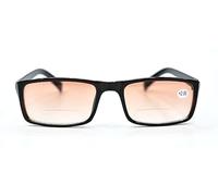Fads & Fashions TN68 Tinted Bifocal Multi Pupose Sunglasses & Sun Reading Glasses in Brown Black or Grey with 9 lens strengths (Brown, 1.75)