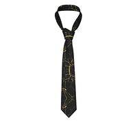 FADUNI Black Gold Marble Men Ties Silk Neck Tie For Men Wedding Business Formal Neckties