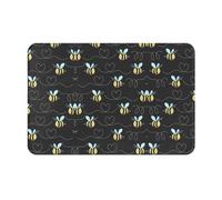 Faduni Bumble Bees Door Mat 40 X 60 Cm, Indoor Doormat Washable, Doormat Dirt Trapper Non-Slip, Absorbent Inside Entrance Rug Floor Mat For Entryway, Patio, Garden, Laundry Room