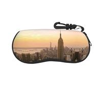 FADUNI Empire State Building Portable Zipper Eyeglasses Case, Sunglasses Case Box Protector For Men & Women Or Children