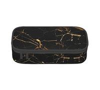 Faduni Gold Black Wallpaper Large Capacity Pencil Case Pouch Holder Pen Case School Supplies Gift for Middle High School Students Girl Boy Adult Teen