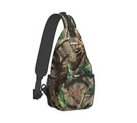 Faduni Hardwoods Green Camo Waterproof Lightweight Sling Rucksack Bag For Sports And Outdoor For Women Man
