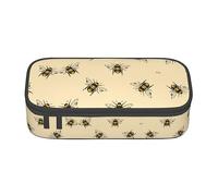 Faduni Honey Bee Large Capacity Pencil Case Pouch Holder Pen Case School Supplies Gift for Middle High School Students Girl Boy Adult Teen