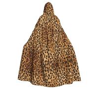Faduni Leopard Print Printed Unisex Christmas Halloween Witch Party Hooded Adult Vampires Cape Cloak
