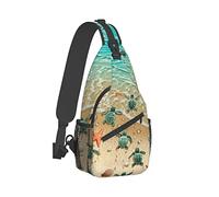 Faduni Turtle Starfish Waterproof Lightweight Sling Rucksack Bag For Sports And Outdoor For Women Man