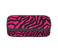 Faduni Zebra Tiger Leopard Pink Large Capacity Pencil Case Pouch Holder Pen Case School Supplies Gift for Middle High School Students Girl Boy Adult Teen