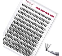 FADVAN Cluster Eyelash Extensions 280 Pieces Curl D Eyelashes Individual False Eyelashes Professional Natural Bouquet Cluster Eyelashes for DIY (30D-0.07D, Blend 8-16mm)